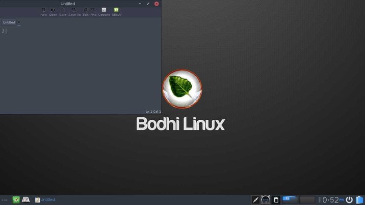 bodhi linux text editor