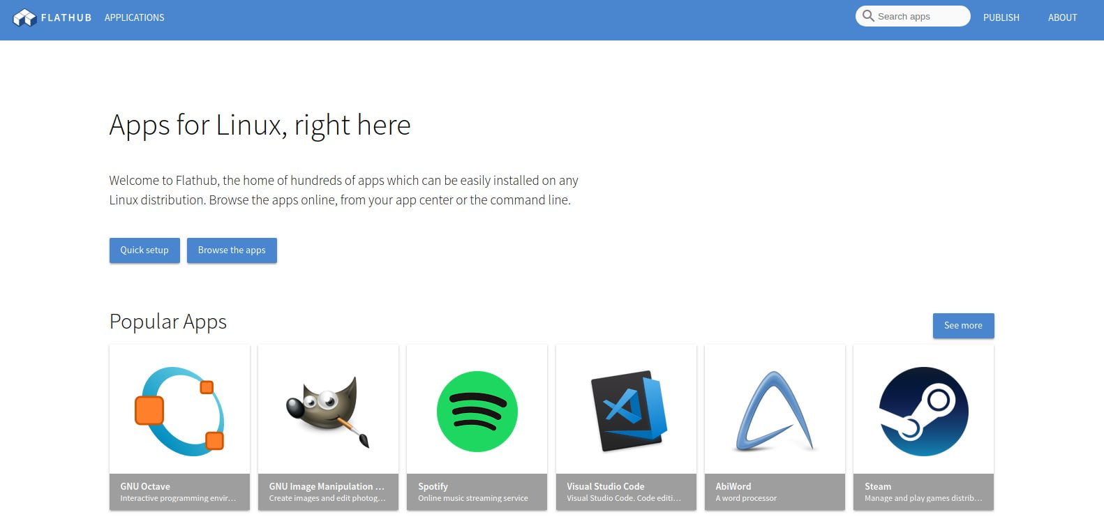 browse flathub applications