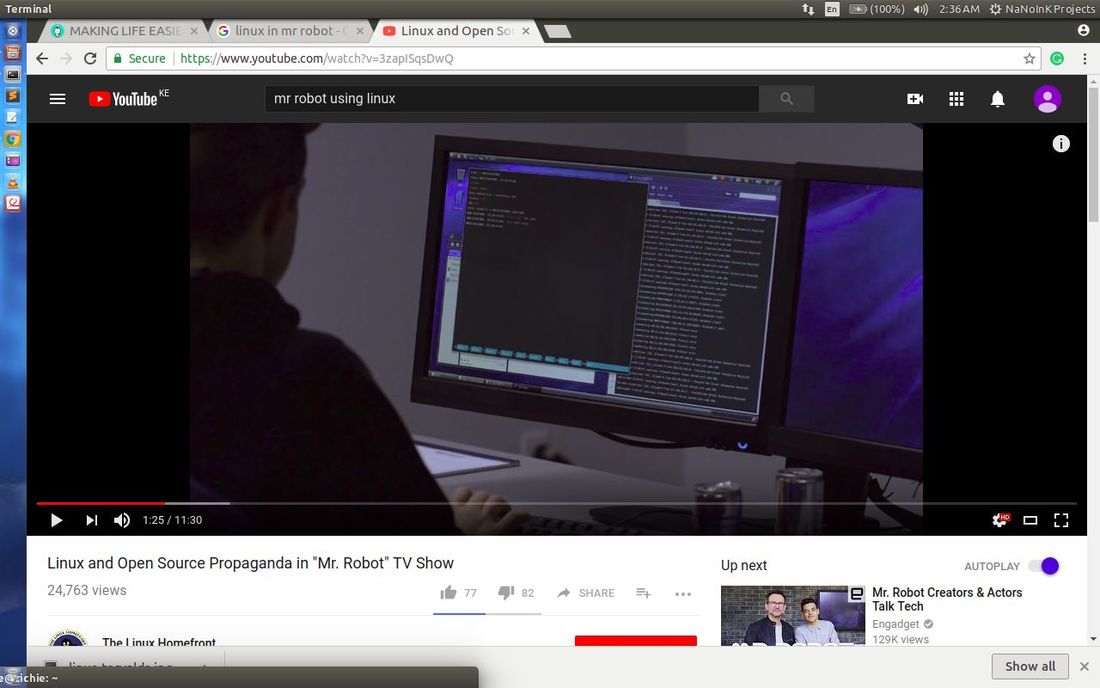 browsing internet in linux