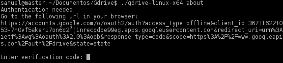 connect gdrive to google account in linux