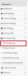 cwp ssh configuration change ssh port