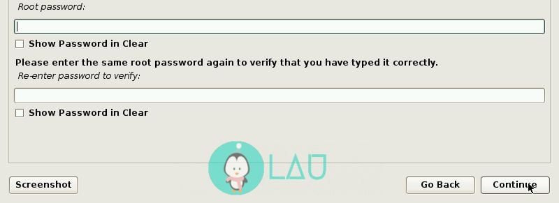 debian setup root password
