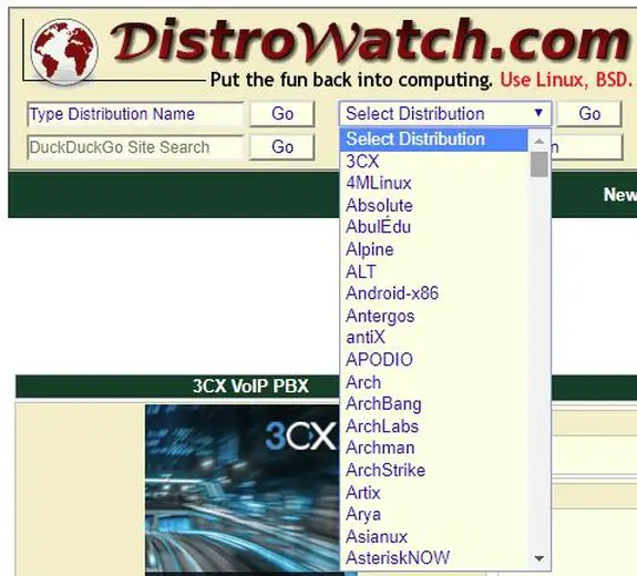 distrowatch search linux distros