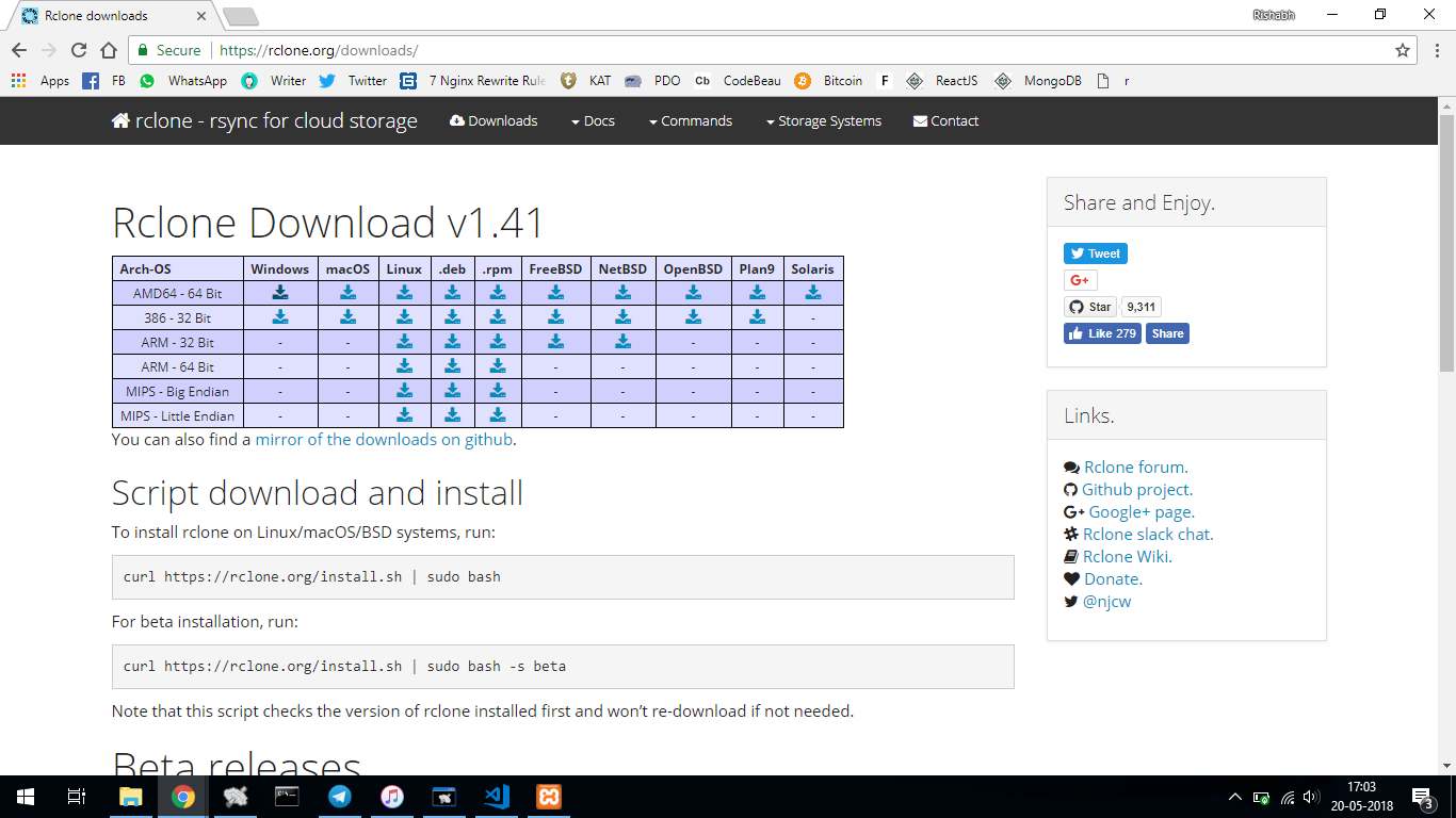 download rclone website