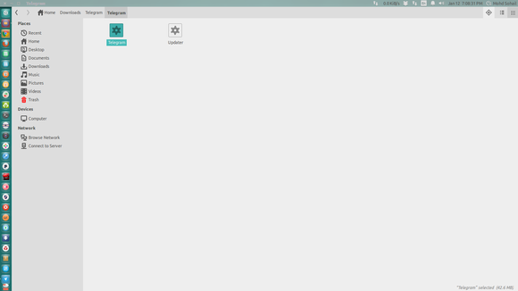 extract the downloaded telegram files linux mint ubuntu