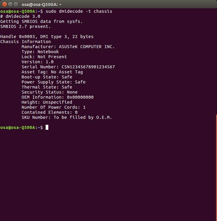 Get Hardware Details In Linux With 'dmidecode'