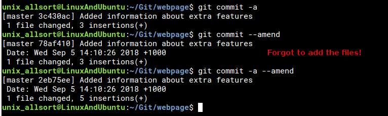 git commit amend