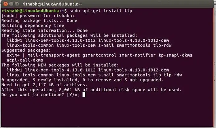 install tlp in linux