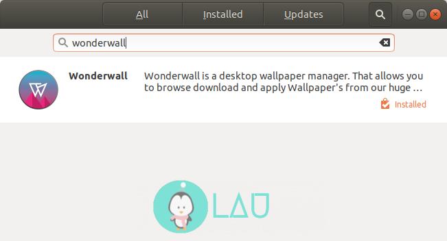 install wonderwall linux software center