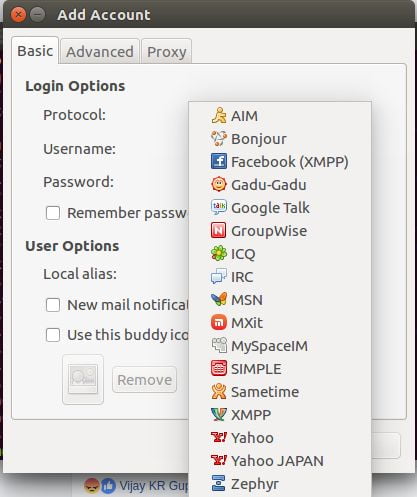 linux messengers pidgin