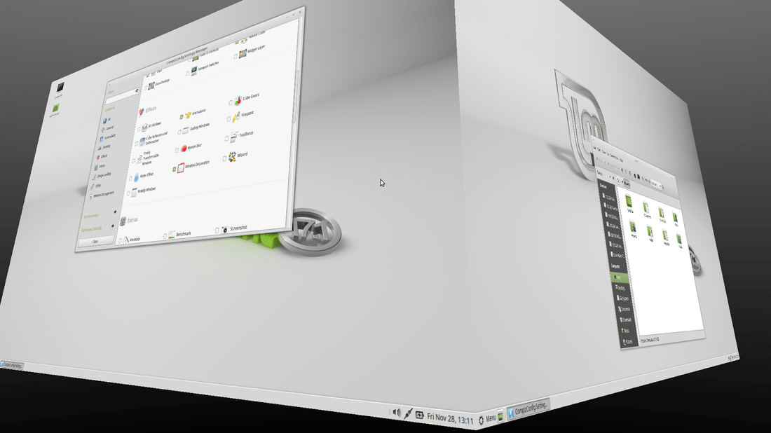linux mint 17.1 compiz cubic effect