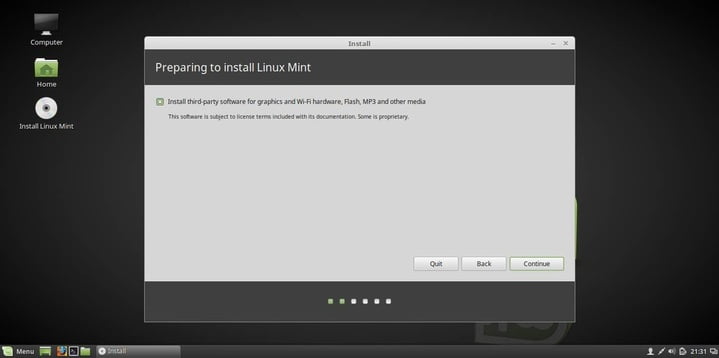linux mint 18 install third party software
