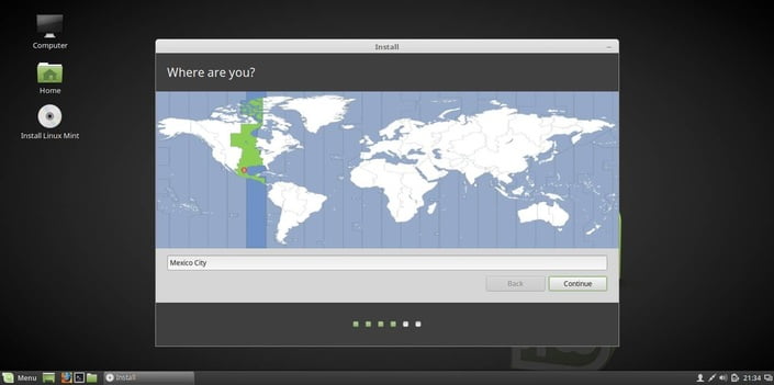 linux mint 18 install timezone