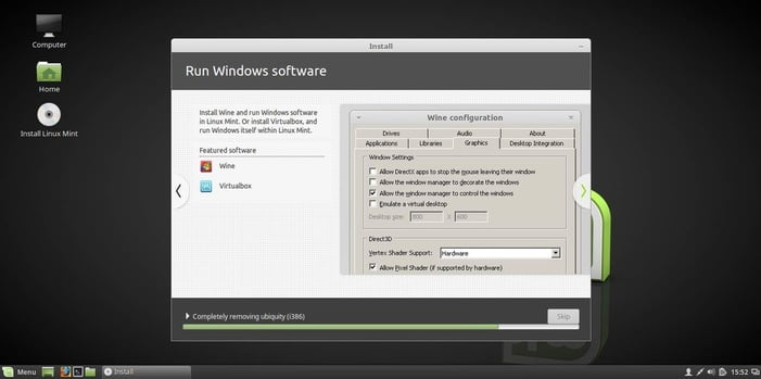 linux mint 18 run windows software