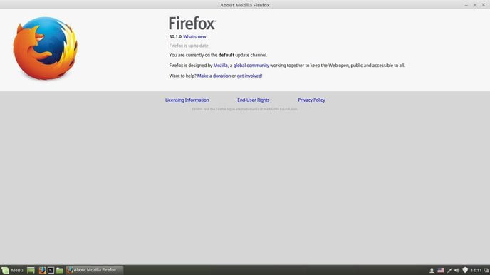 linux mint firefox version