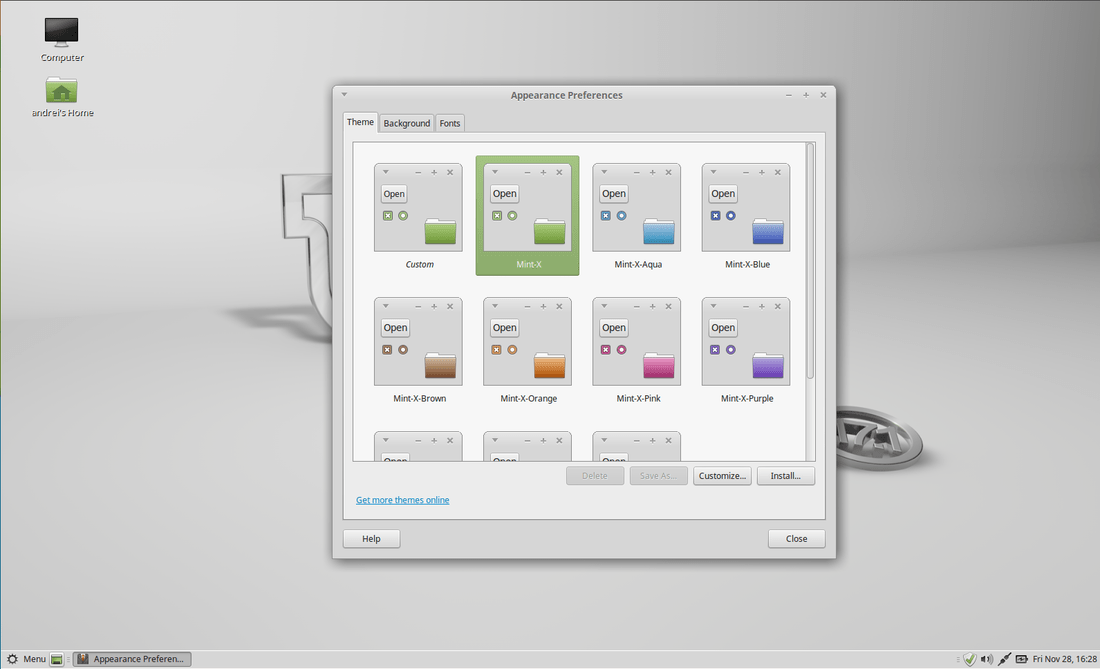 linux mint rebecca 17.1 gtk themes