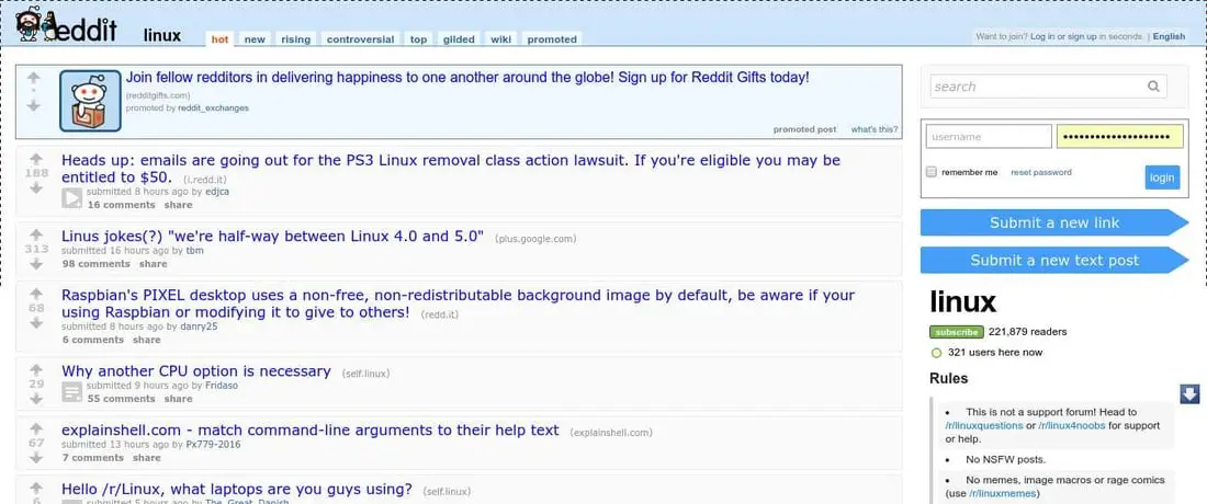 linux subreddit
