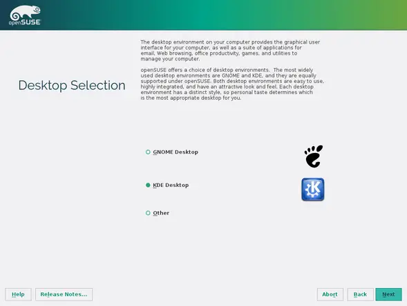 openSUSE desktop desktop environments
