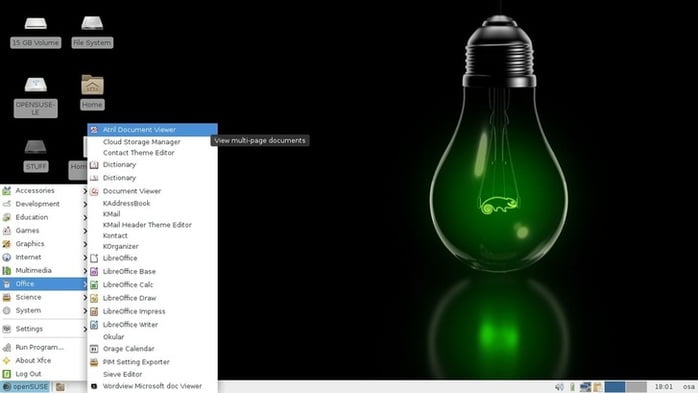 openSUSE xfce desktop