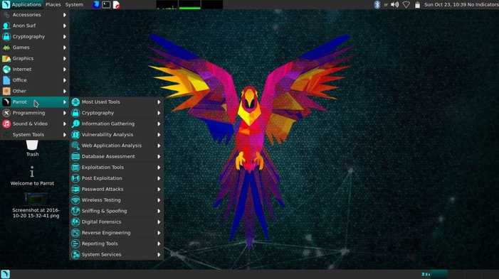 parrot os hacking tools