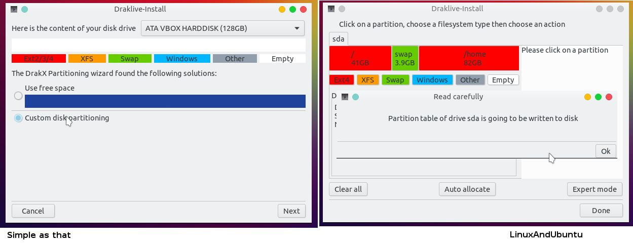 pclinuxos disk partitioning tool