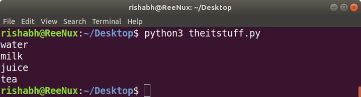 python array list loop