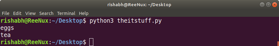 run python array script