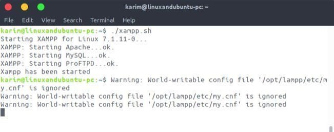 run script in linux terminal
