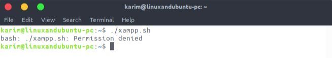 run shell script in linux terminal