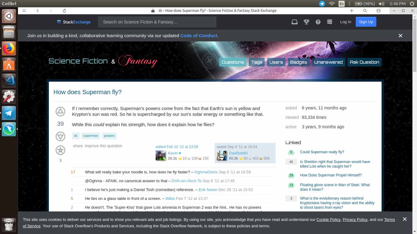 searching in colibri web browser