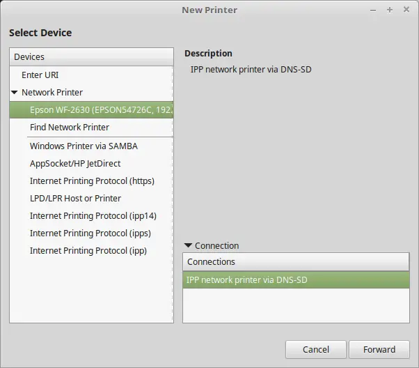 share a printer on network in linux