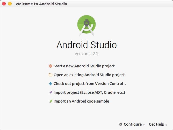start a new android studio project