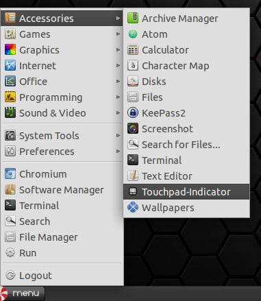 start touchpad-indicator