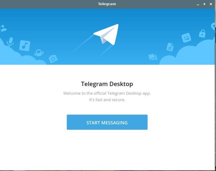 telegram start screen in linux