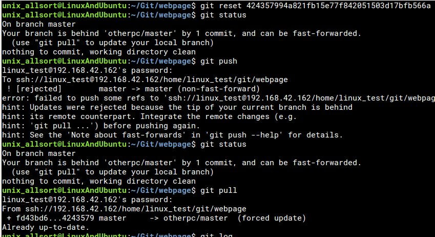 tip of the branch is behind