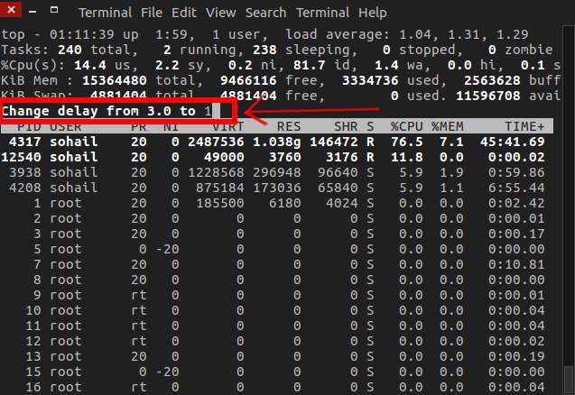 top s argument to change time period