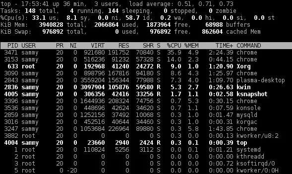 top task manager for linux