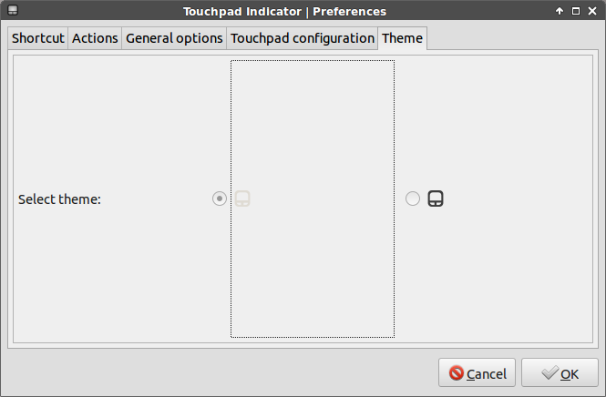 touchpad indicator theme option