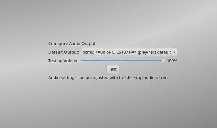 trueos configure audio input