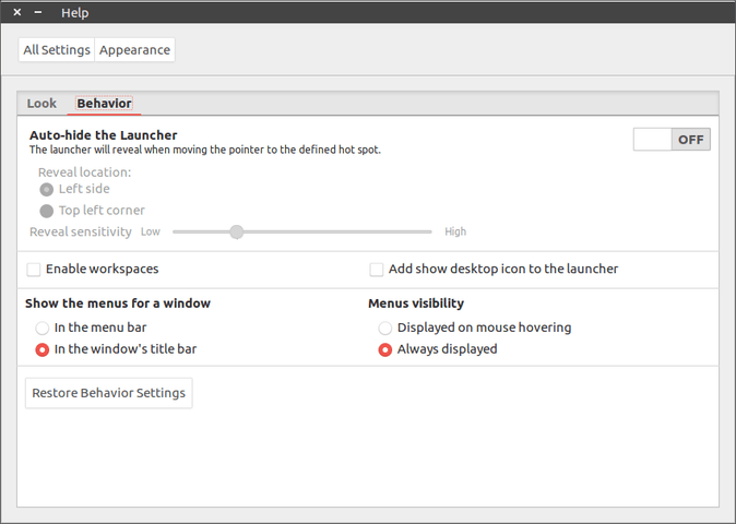 ubuntu 16.10 show menu always 
