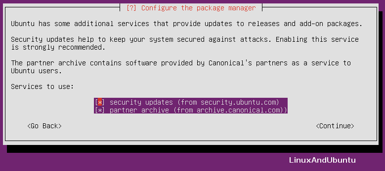 ubuntu configure package manager