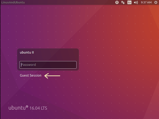 ubuntu login screen