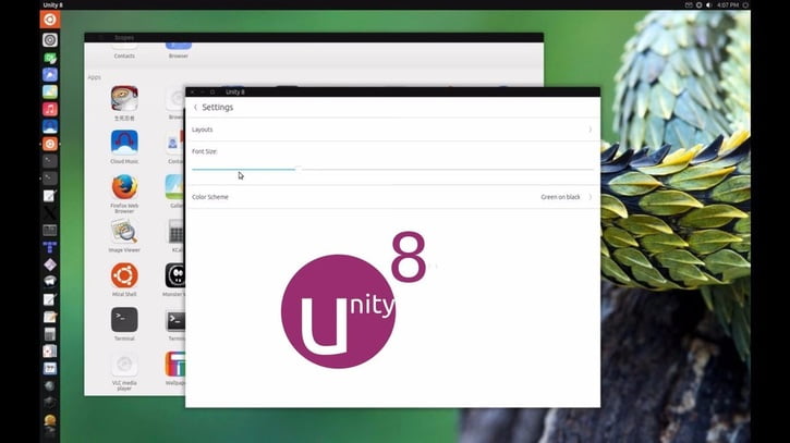 unity 8 preview in yakkety yak