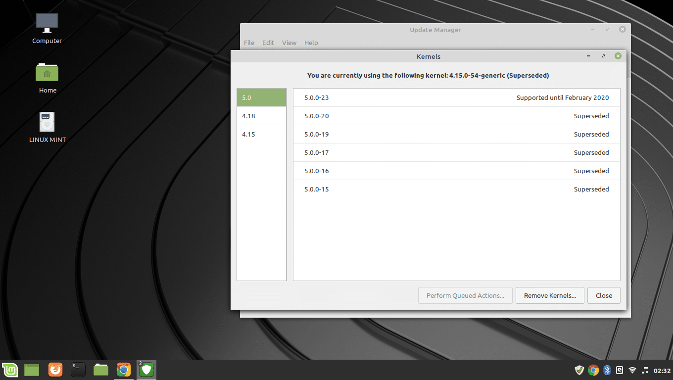 install or remove kernels linux mint