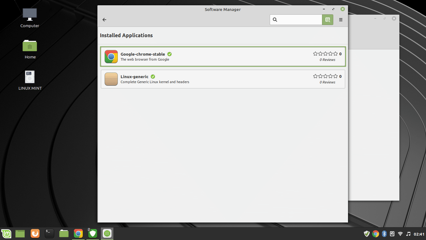 linux mint installed applications