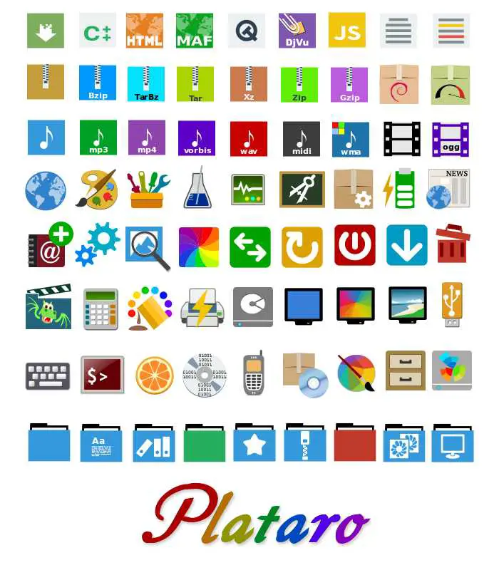 plataro master icon themes