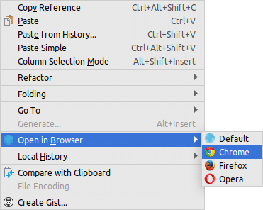 pycharm opening html in a browser