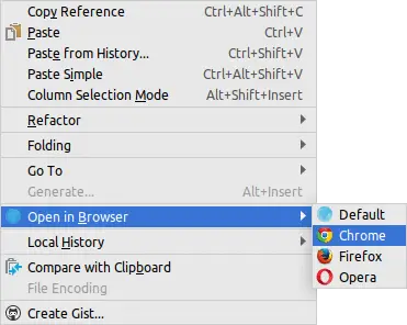 pycharm opening html in a browser