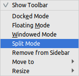 tools window option