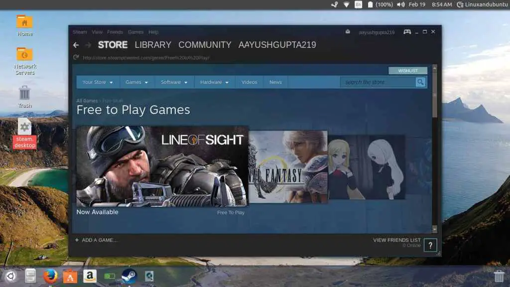 steam games store for linux